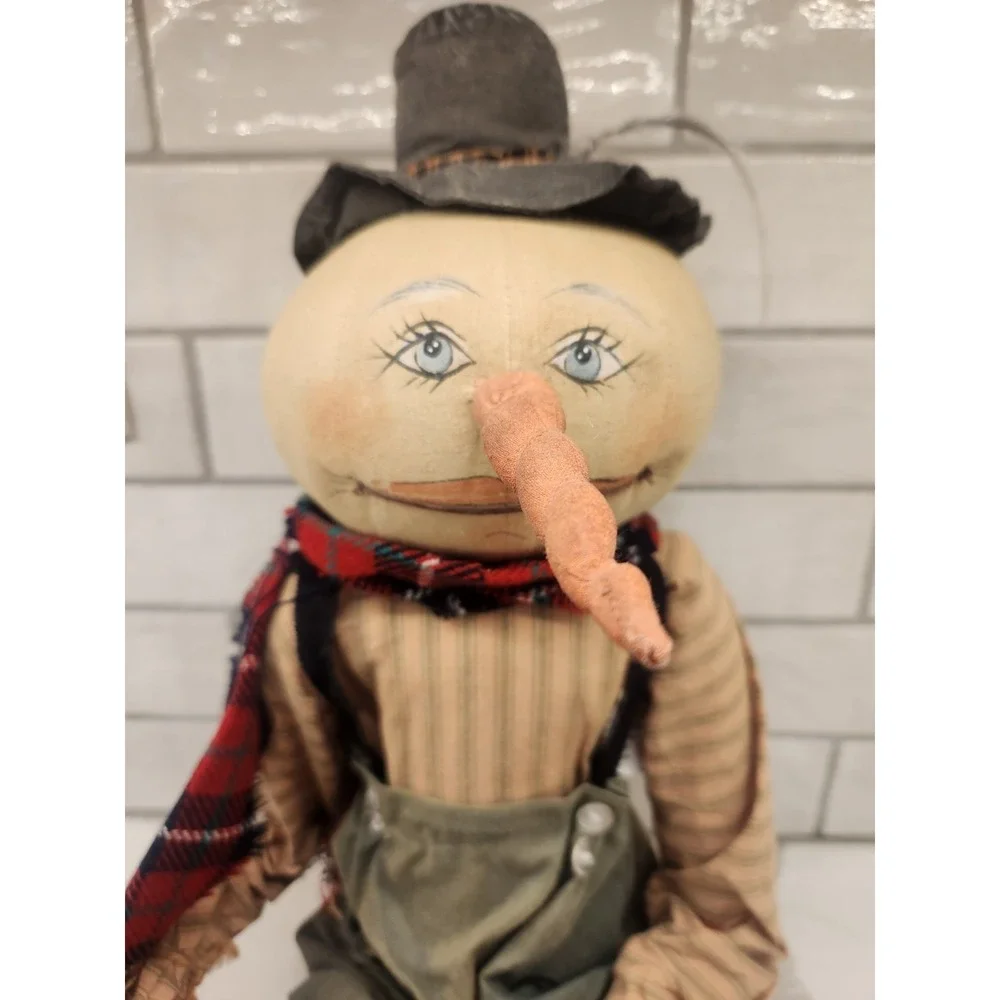 Vtg. Christmas‎ Gathered Traditions By Joe Spencer Scoop Along Snowman Doll 22